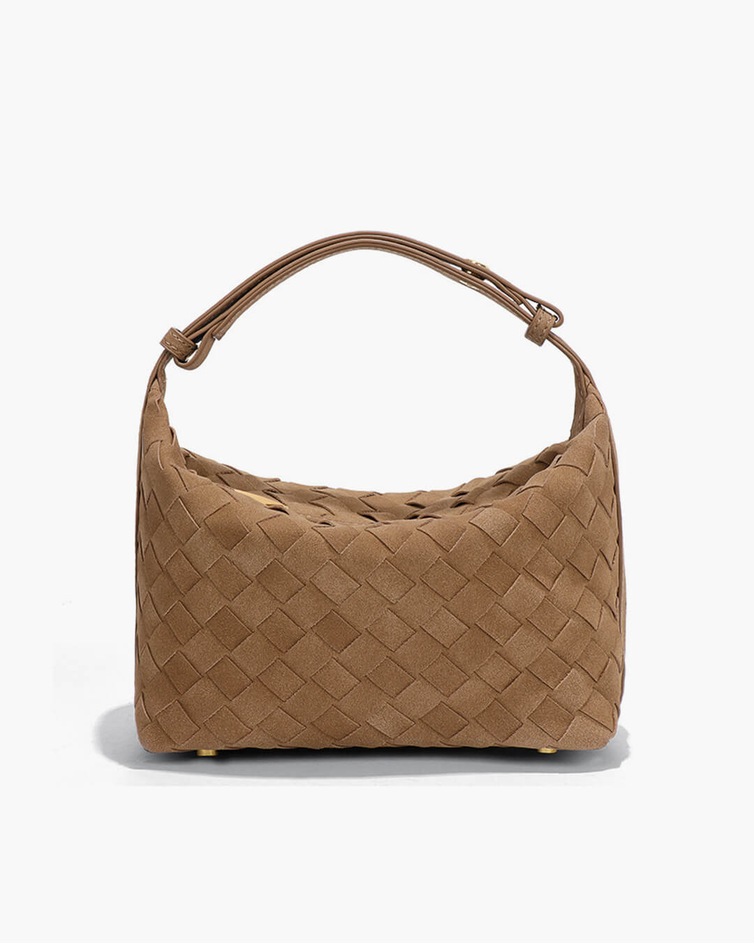 Bolso de cuero de ante tejido Mica