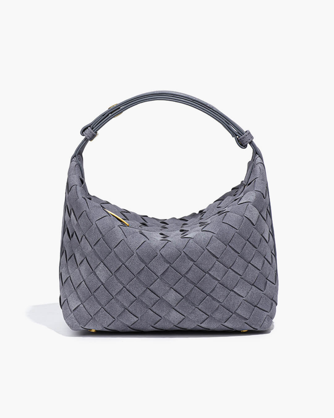 Bolso de cuero de ante tejido Mica