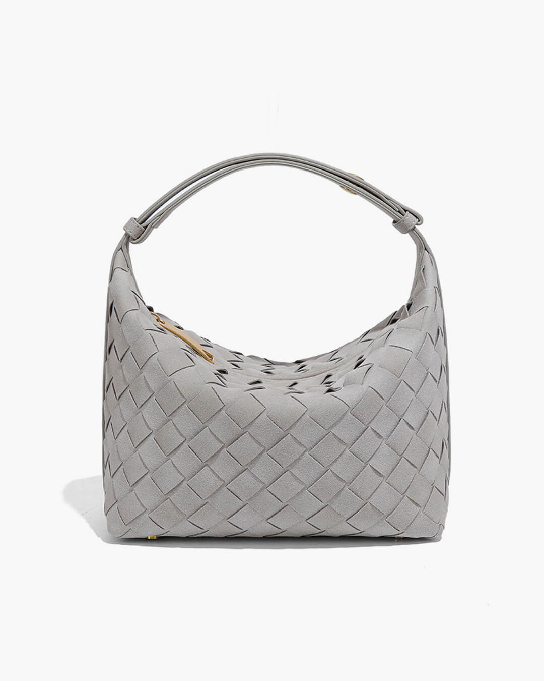 Bolso de cuero de ante tejido Mica