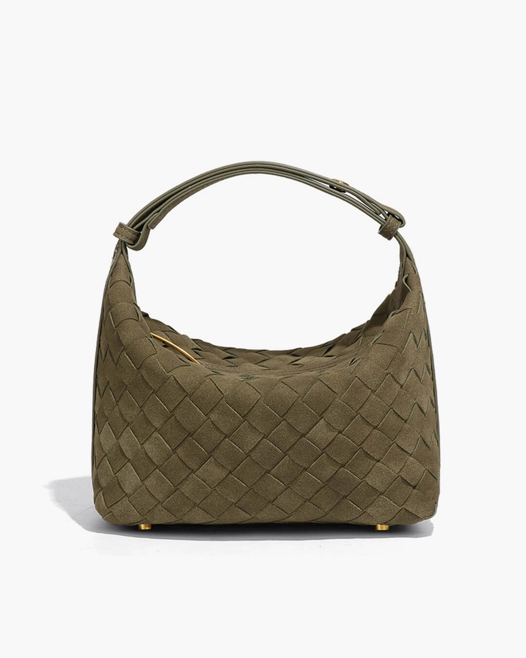 Bolso de cuero de ante tejido Mica
