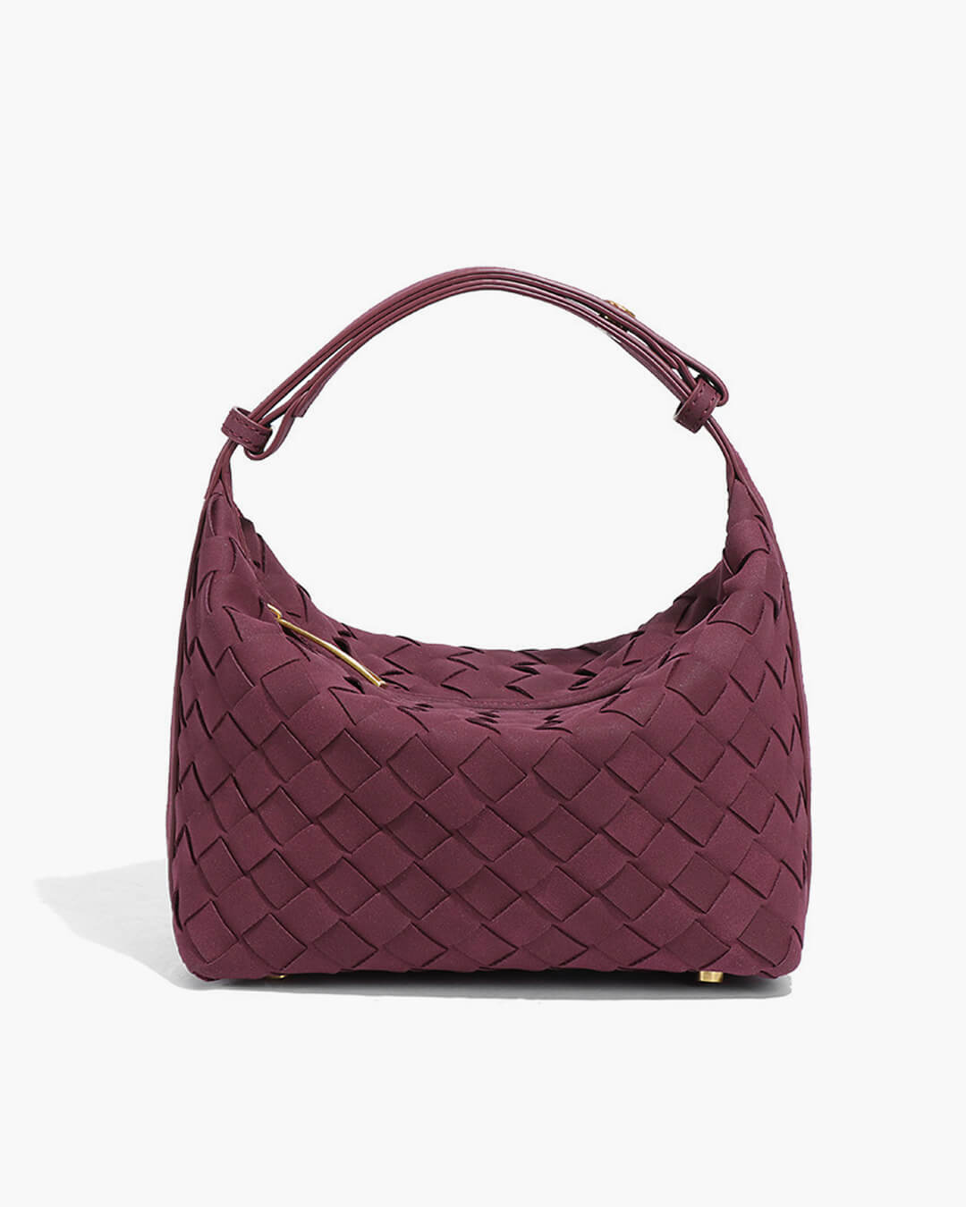 Bolso de cuero de ante tejido Mica