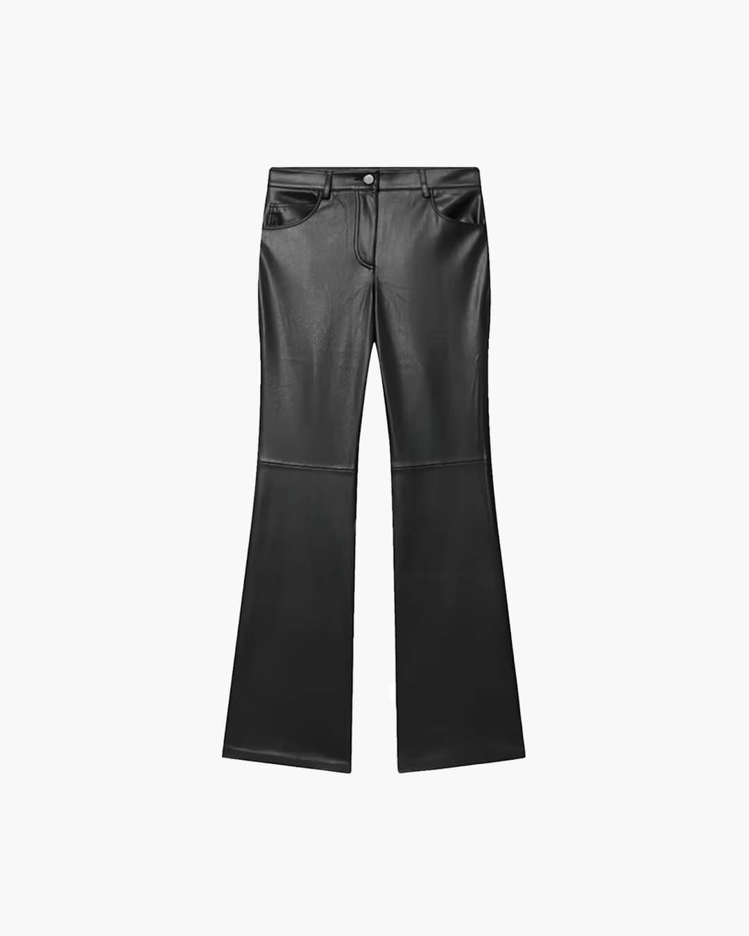 Pantalones acampanados de cuero sintético Michelle