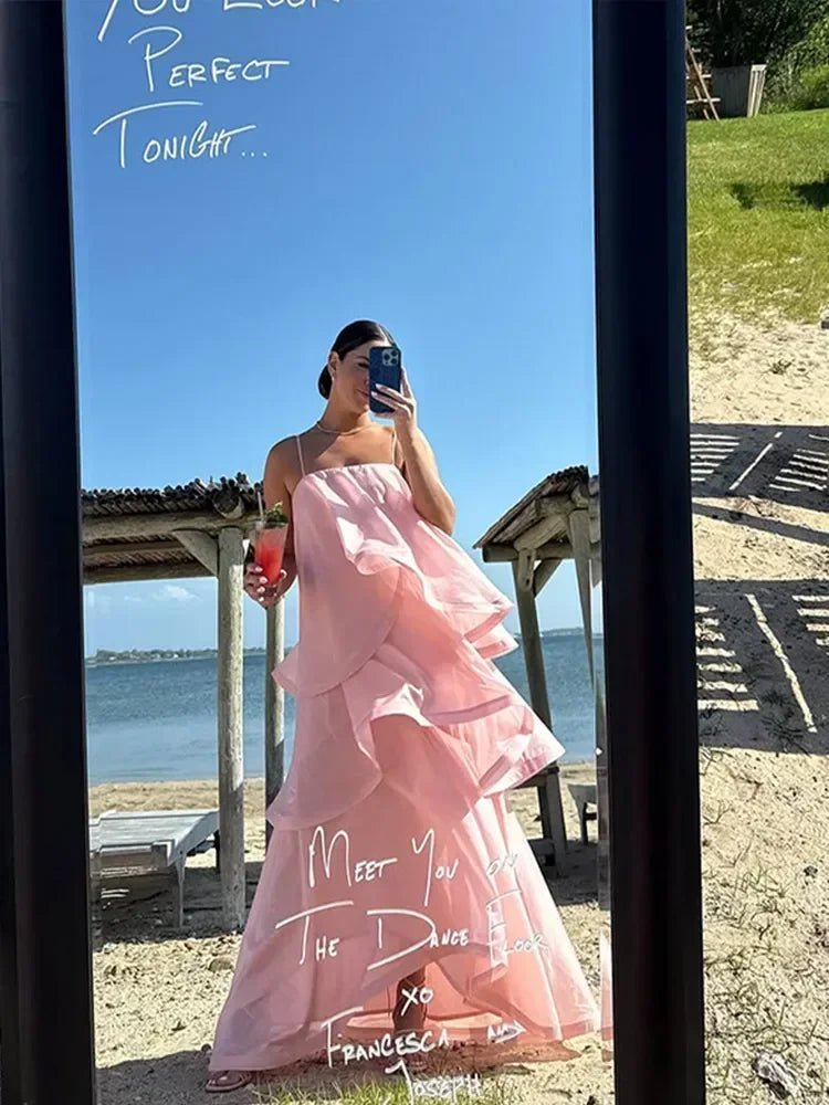 Maxivestido de volantes en capas Mila