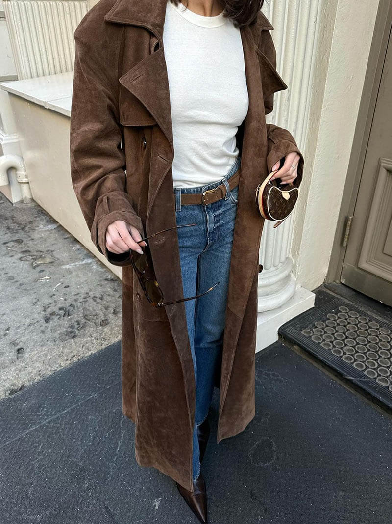Gabardina de ante sintético Molly