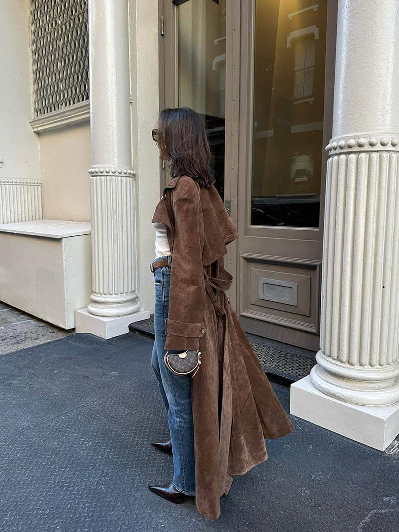 Gabardina de ante sintético Molly