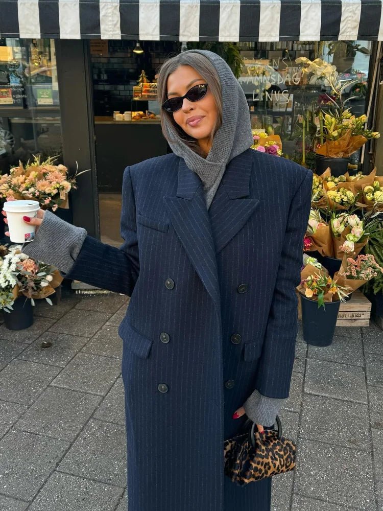 Monica Double Breasted Long Coat