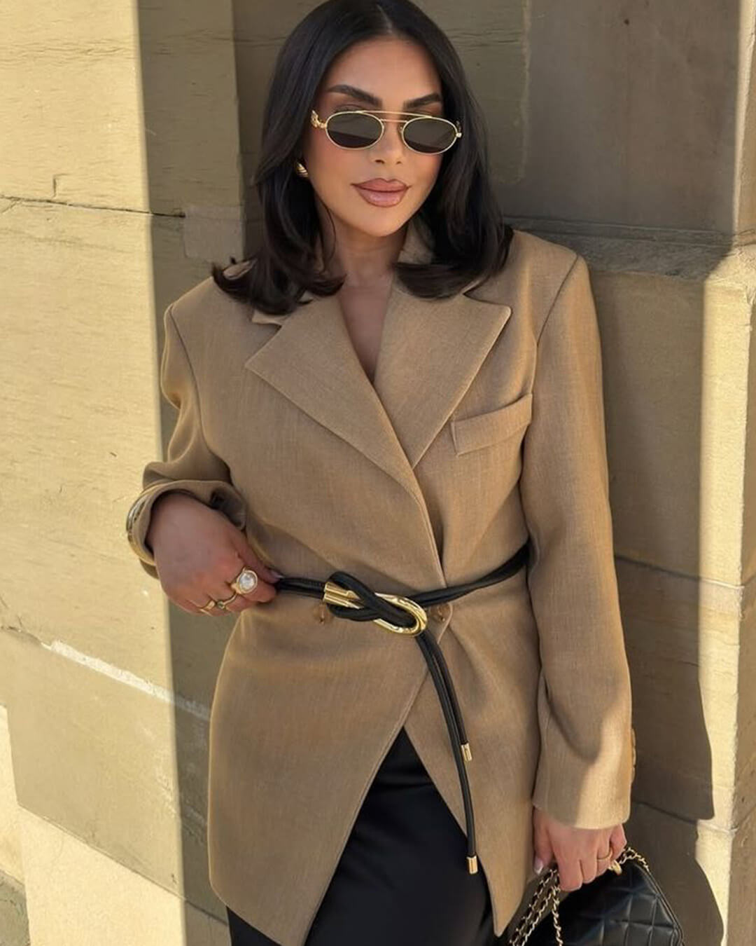Blazer entallado con solapa de muesca Myrna