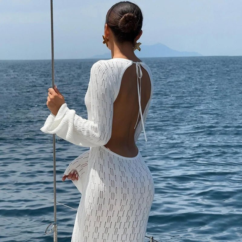 Vestido de punto con espalda descubierta Natalie