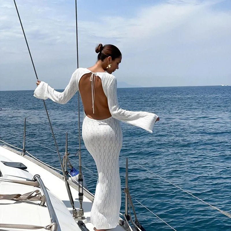 Vestido de punto con espalda descubierta Natalie