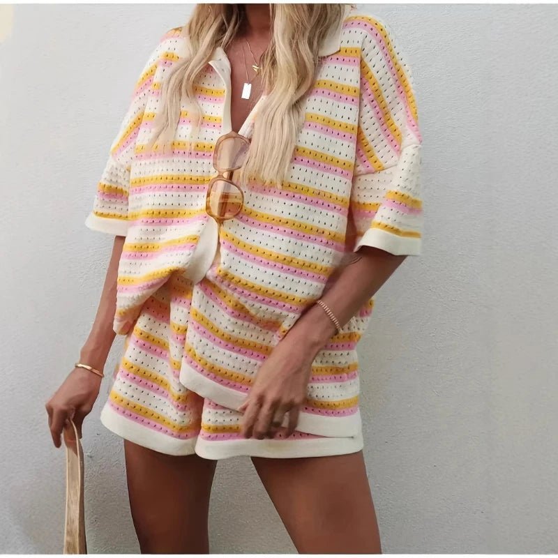 Neva Striped Knit Two-Piece Set