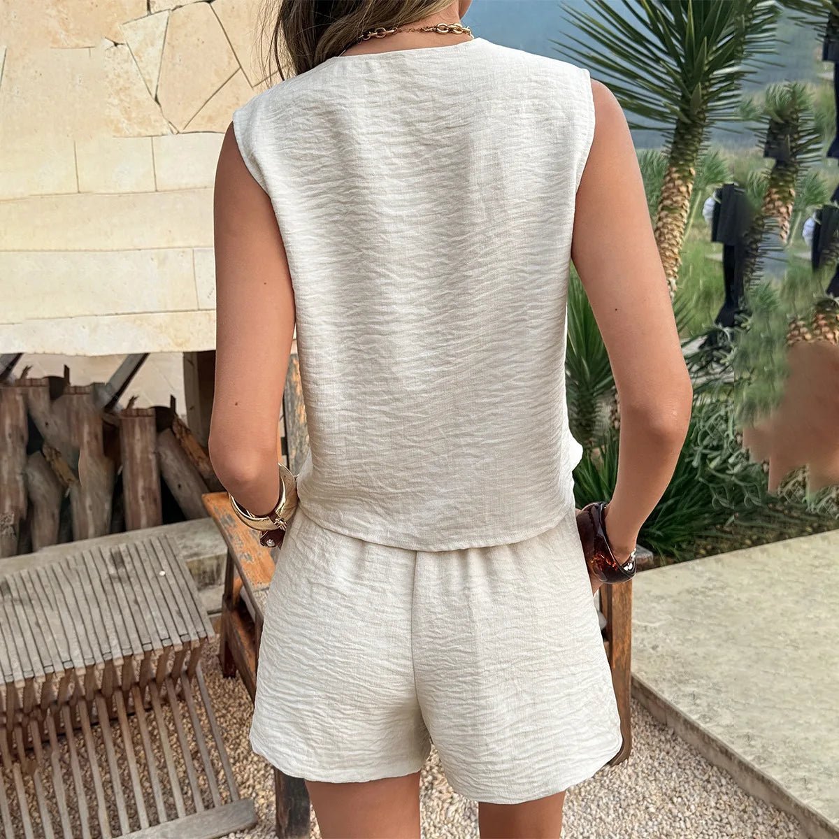 Conjunto de estar por casa Nia de dos piezas y sin mangas
