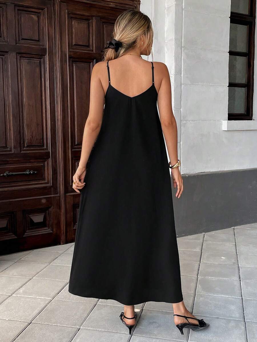 Maxivestido de contraste Nina