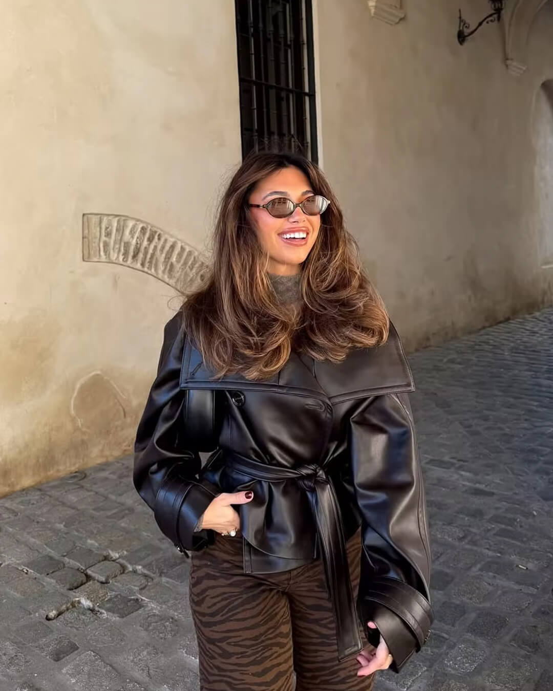 Chaqueta de cuero Nina