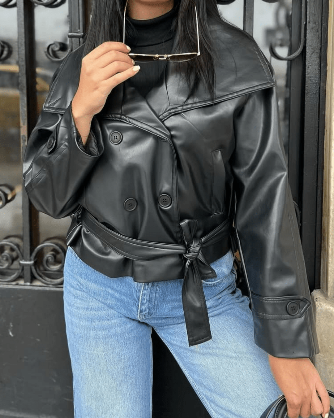 Chaqueta de cuero Nina