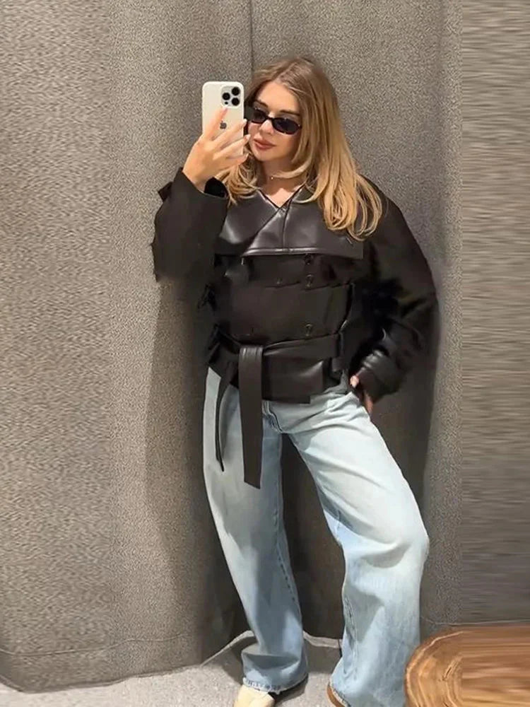 Chaqueta de cuero Nina