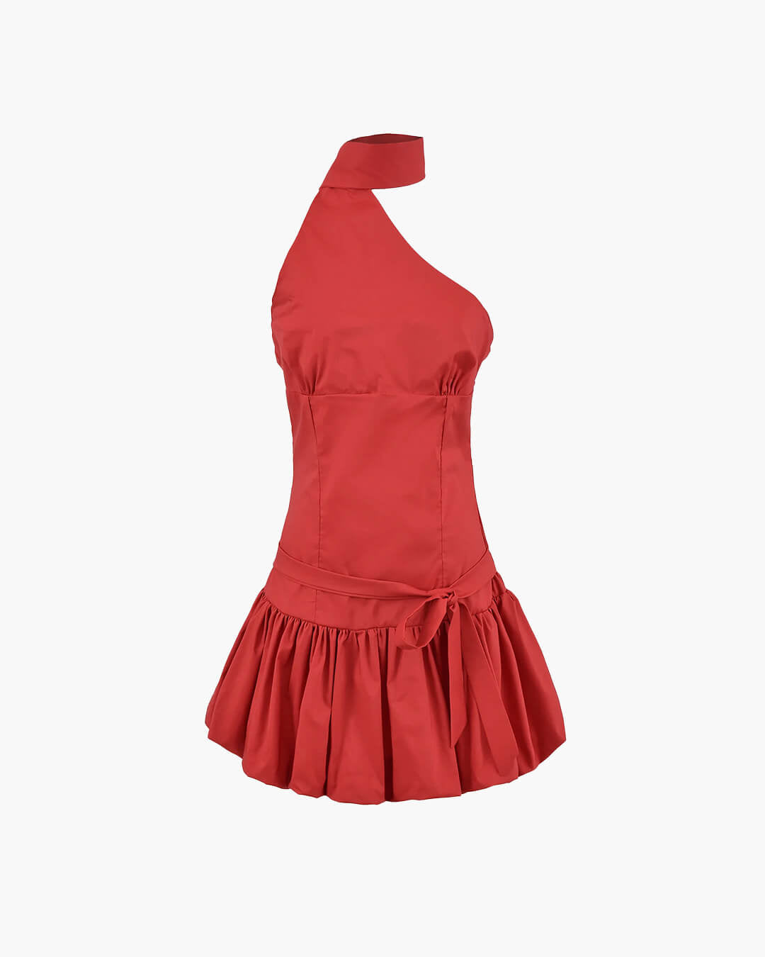 Minivestido de lunares de un solo hombro Nina