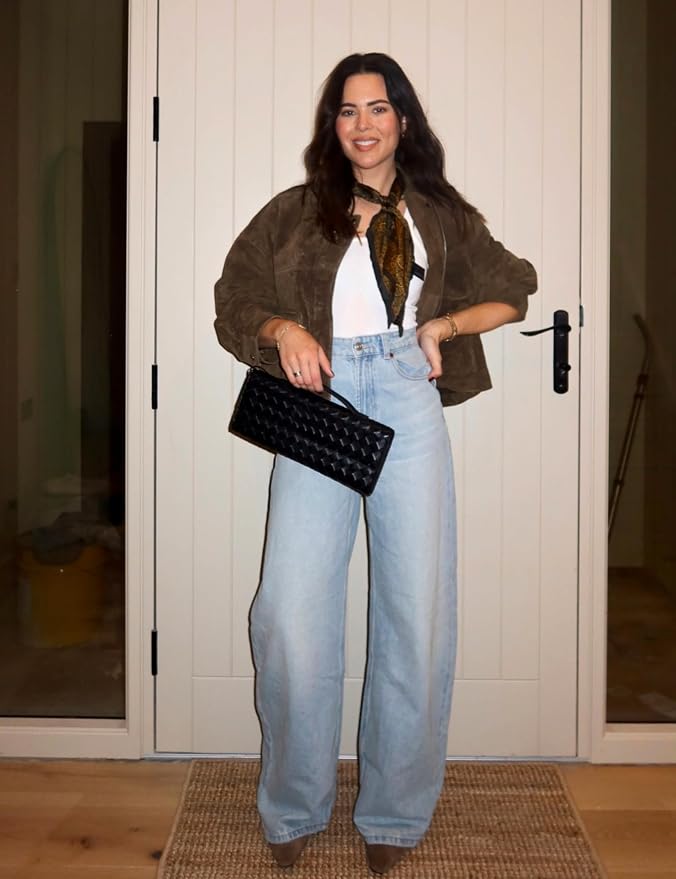 Chaqueta de ante caqui vintage Nina
