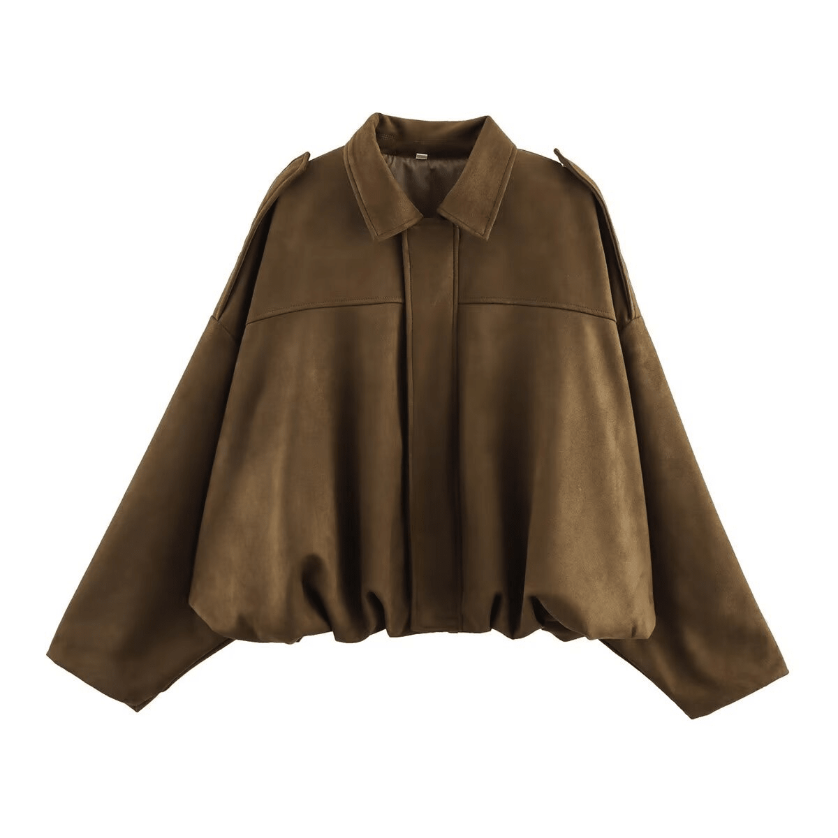 Chaqueta de ante caqui vintage Nina
