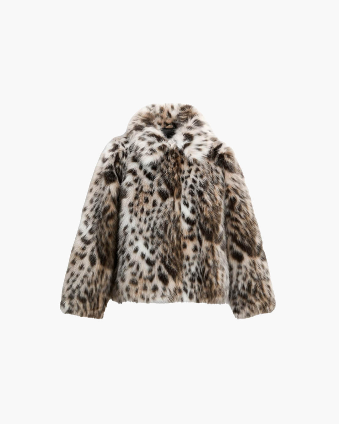 Abrigo de pelo sintético con estampado de leopardo Nora