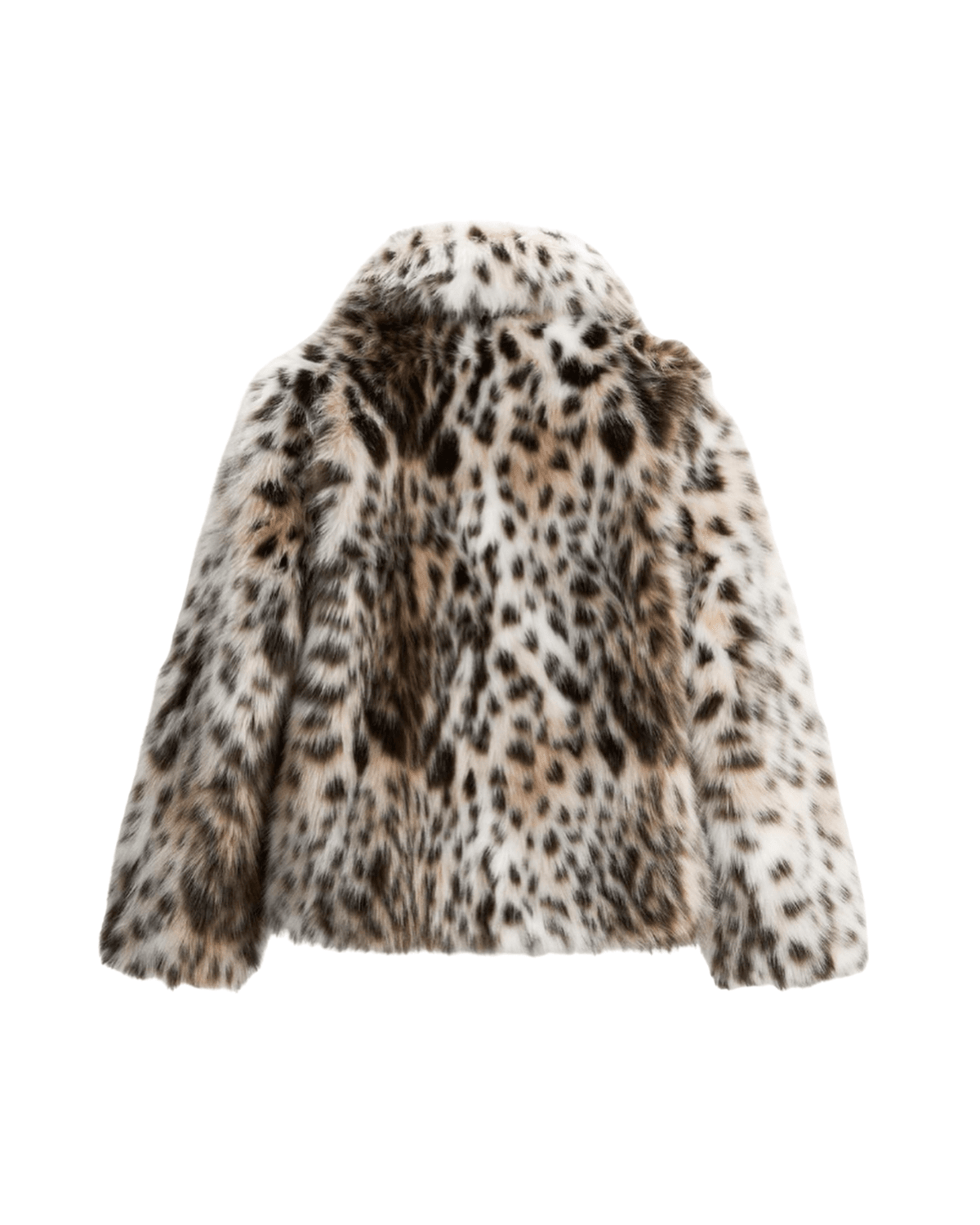 Abrigo de pelo sintético con estampado de leopardo Nora