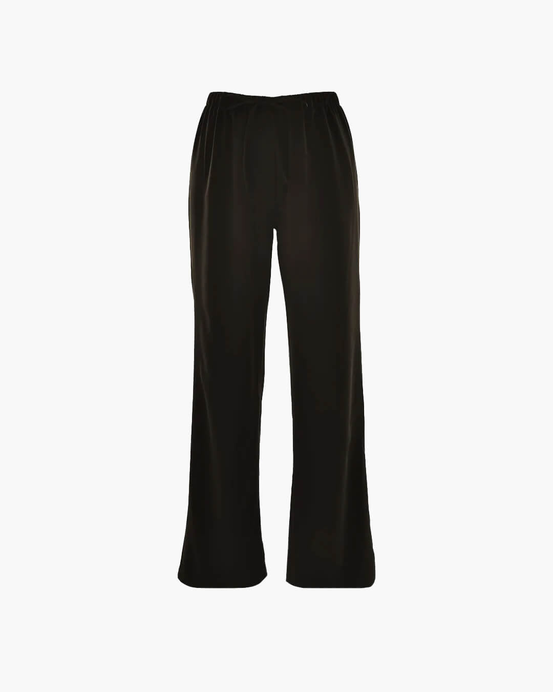 Pantalones Norma de satén, cintura alta y pierna ancha
