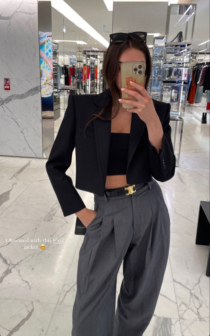 Chaqueta de traje corta y acolchada Olga
