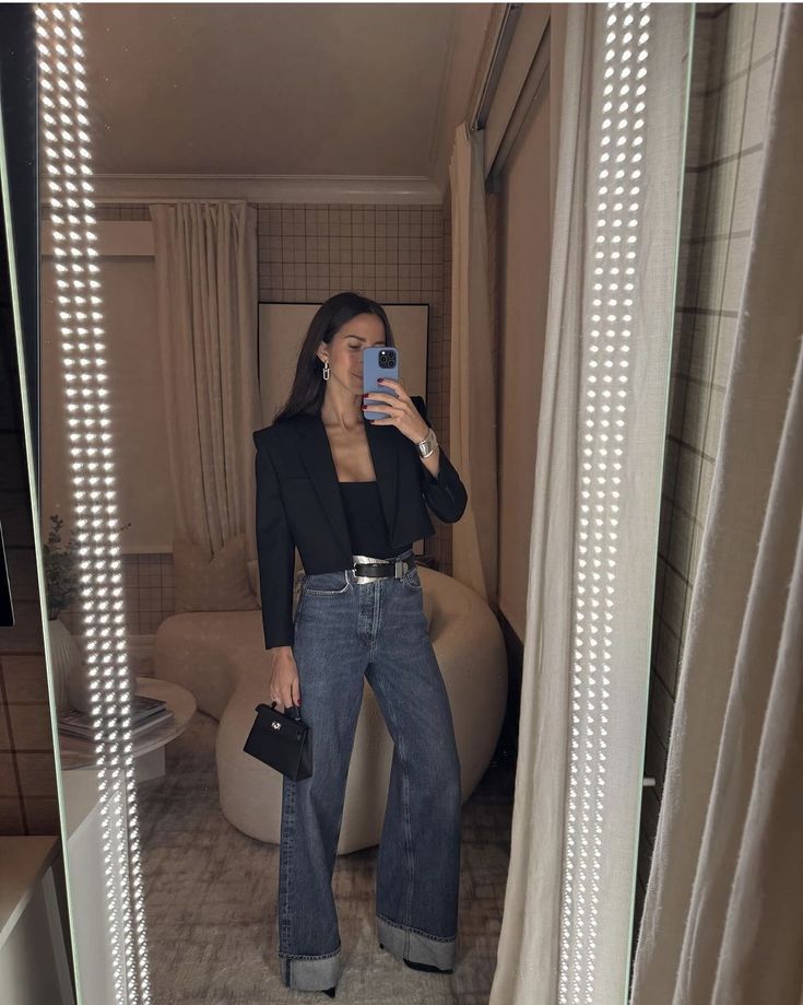 Chaqueta de traje corta y acolchada Olga