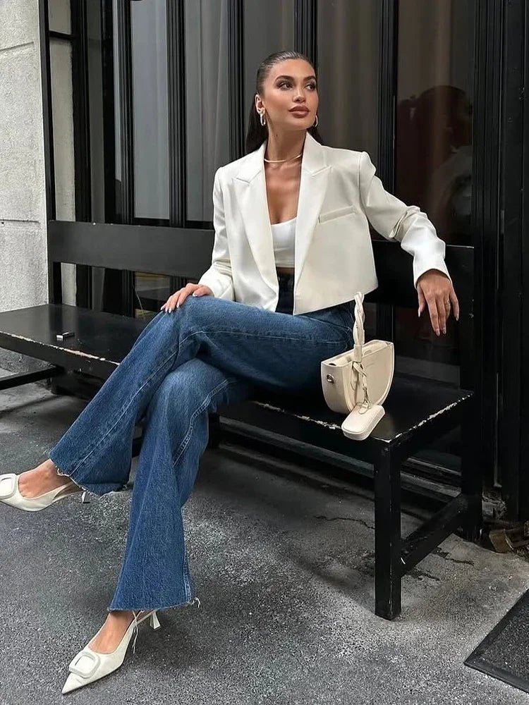 Chaqueta de traje corta y acolchada Olga