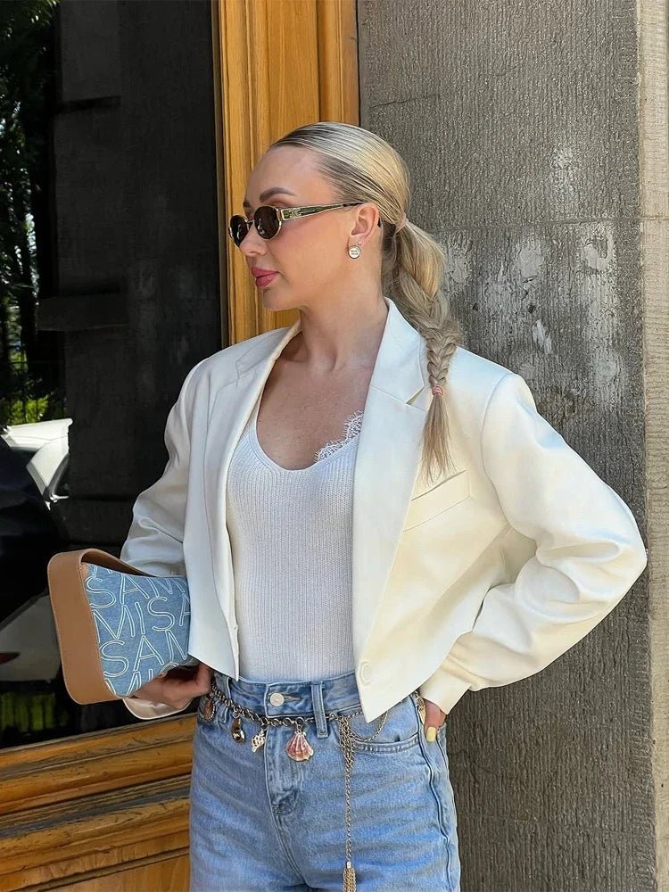 Chaqueta de traje corta y acolchada Olga