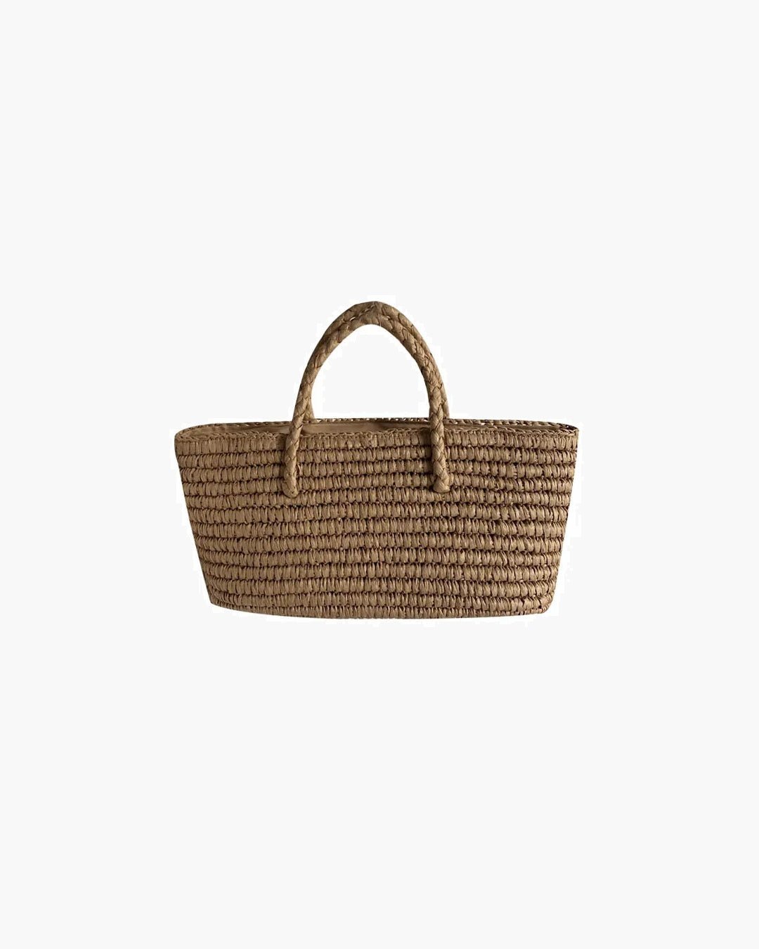 Bolso de mano de paja tejido a mano Olivia
