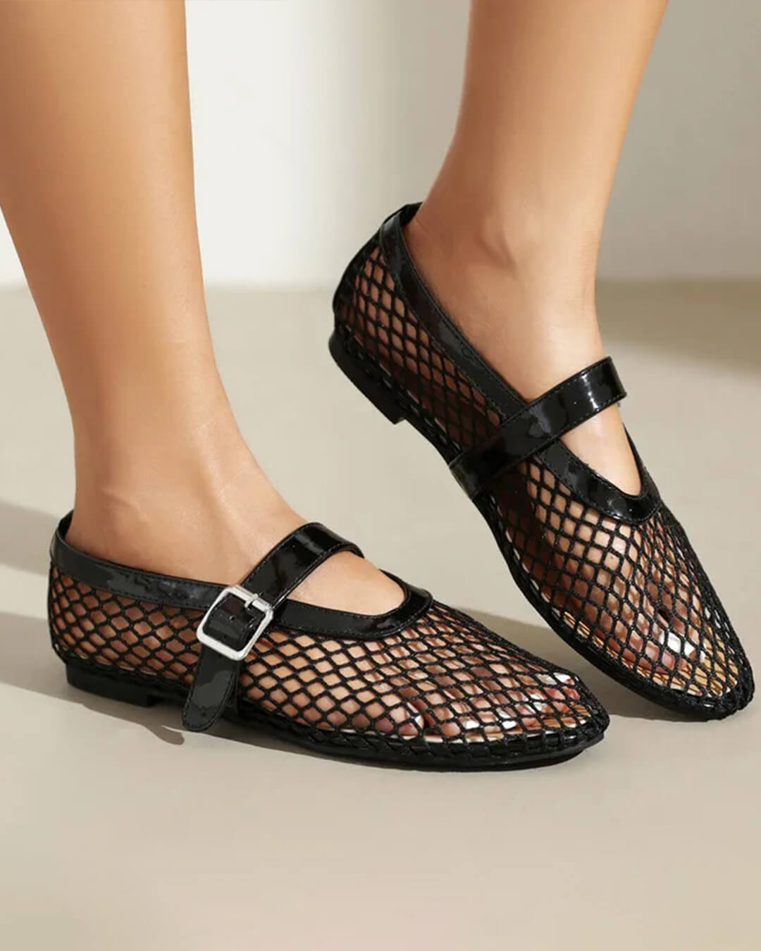 Bailarinas de malla con hebilla Ondine