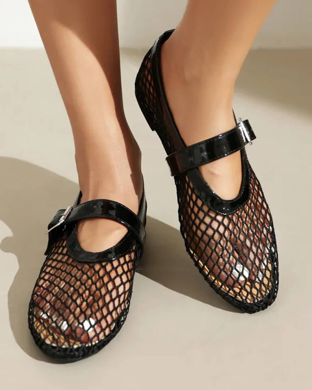 Bailarinas de malla con hebilla Ondine