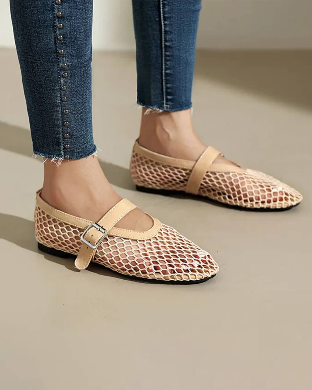 Bailarinas de malla con hebilla Ondine