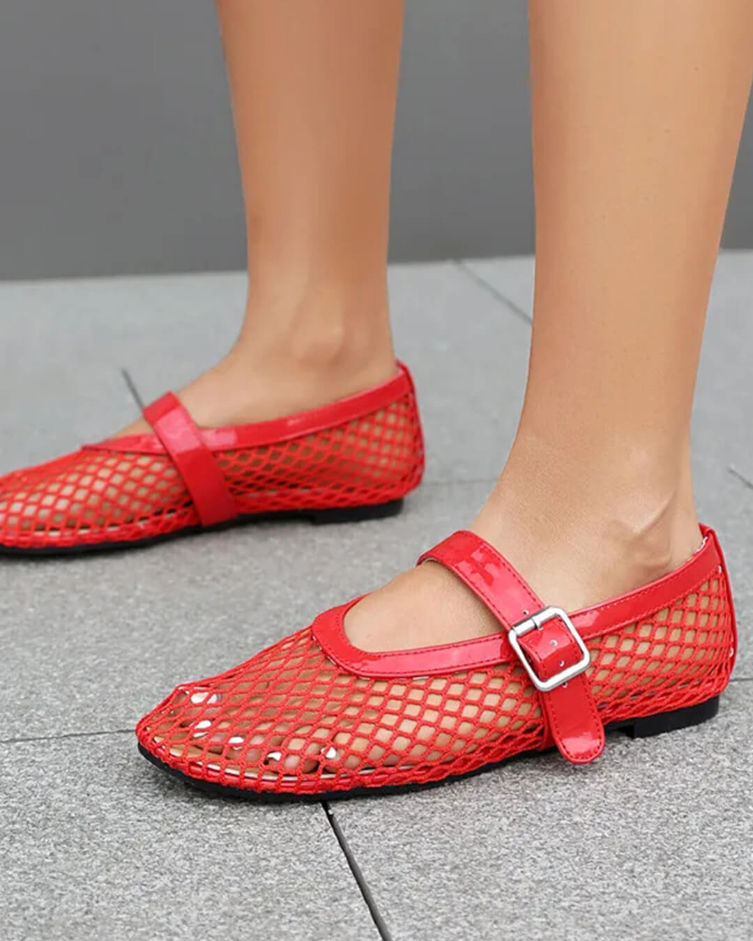 Bailarinas de malla con hebilla Ondine