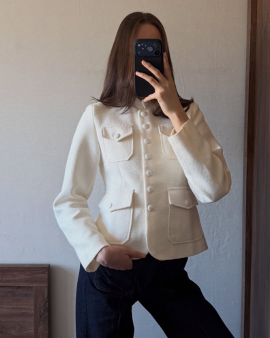 Blazer con botones delanteros y bolsillos Ophelia