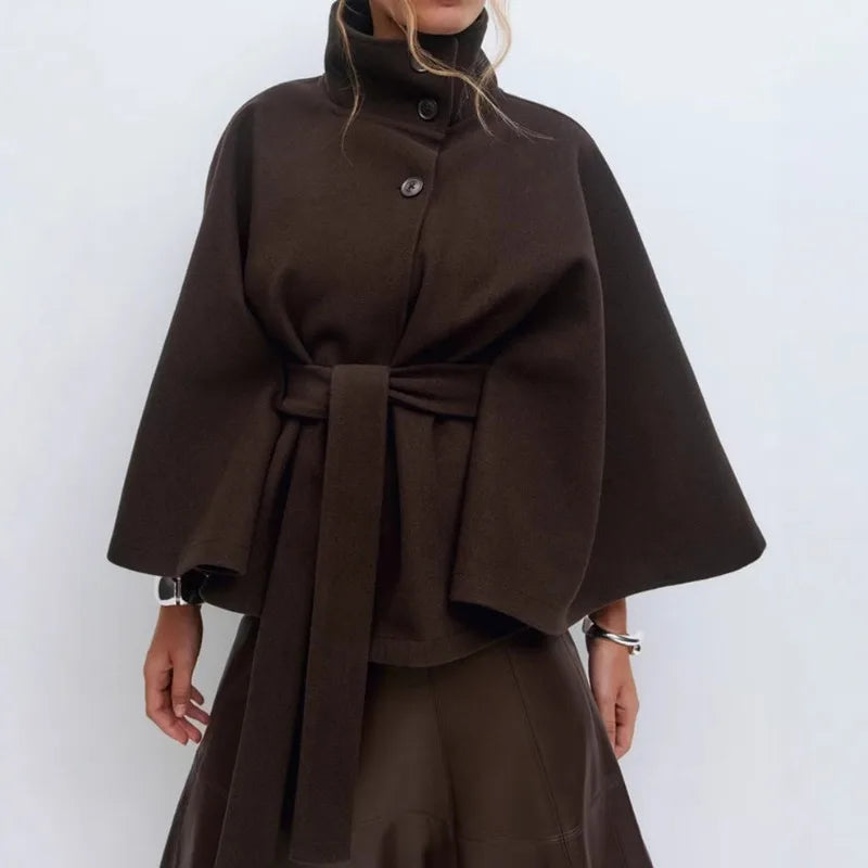 Chaqueta extragrande con cinturón