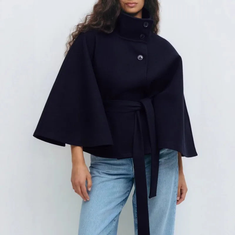 Chaqueta extragrande con cinturón