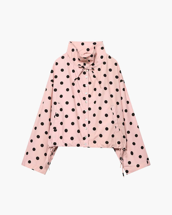 Chaqueta Patricia de cuello alto con lunares