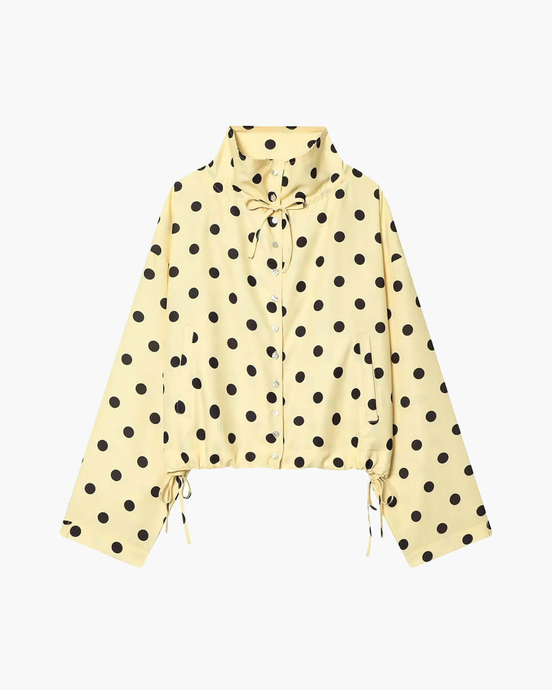 Chaqueta Patricia de cuello alto con lunares