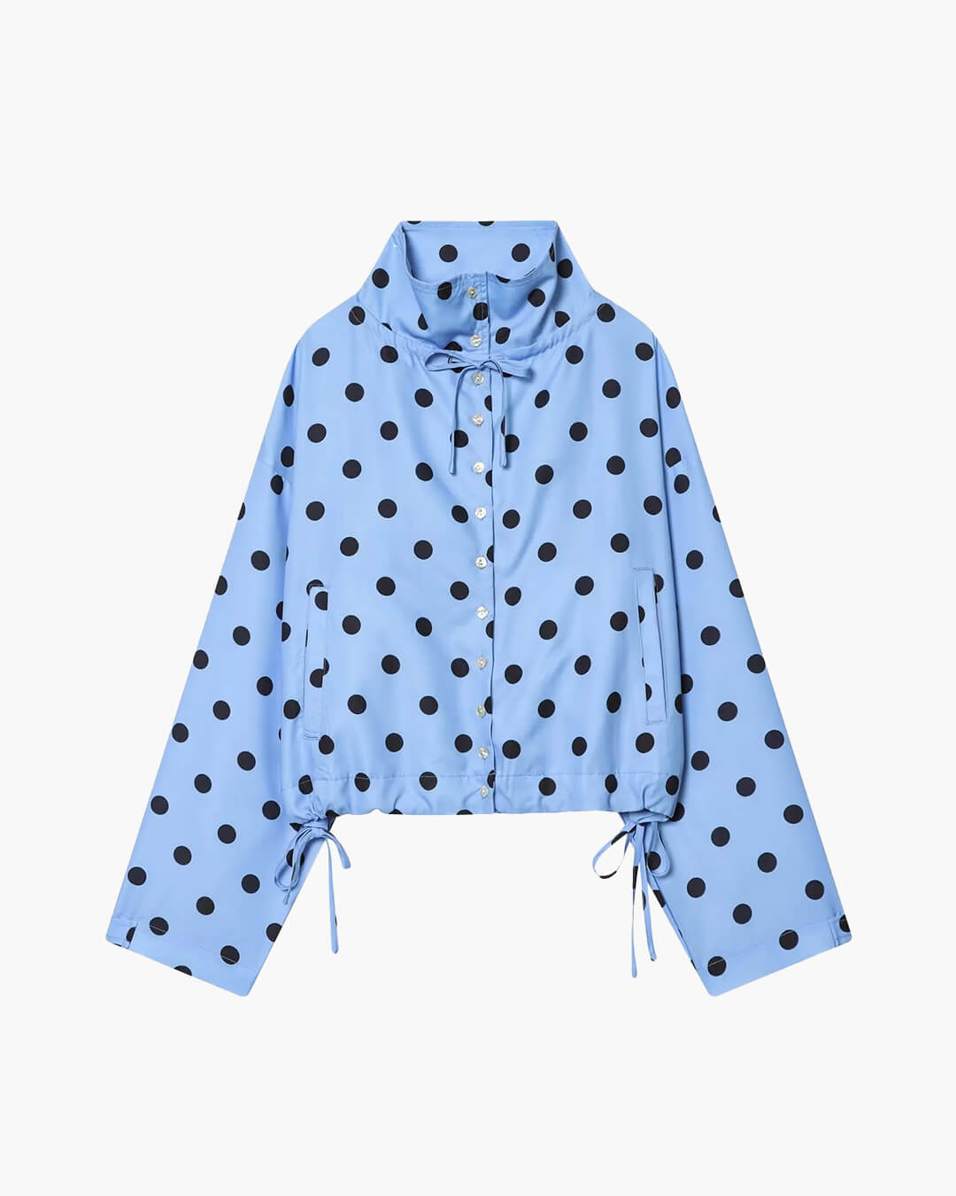 Chaqueta Patricia de cuello alto con lunares