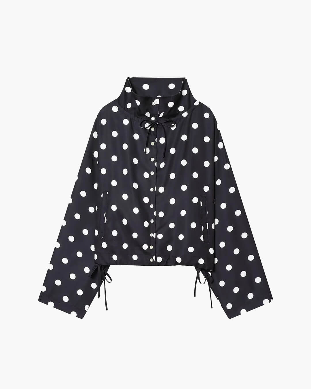 Chaqueta Patricia de cuello alto con lunares