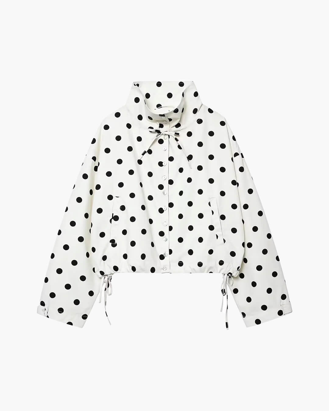 Chaqueta Patricia de cuello alto con lunares