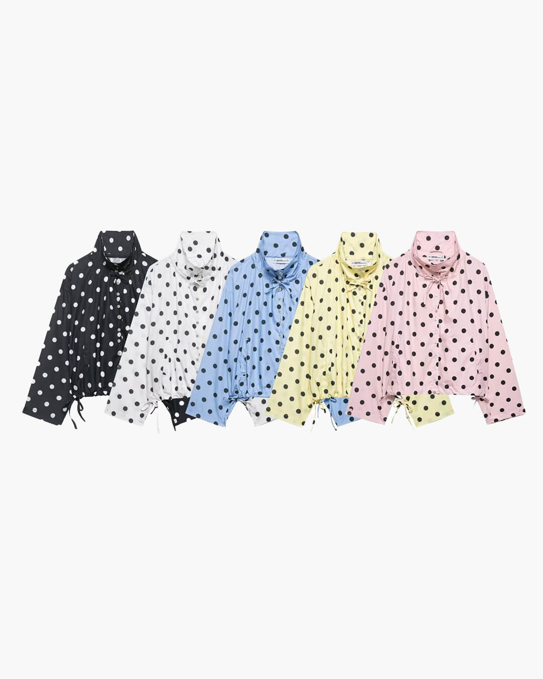 Chaqueta Patricia de cuello alto con lunares