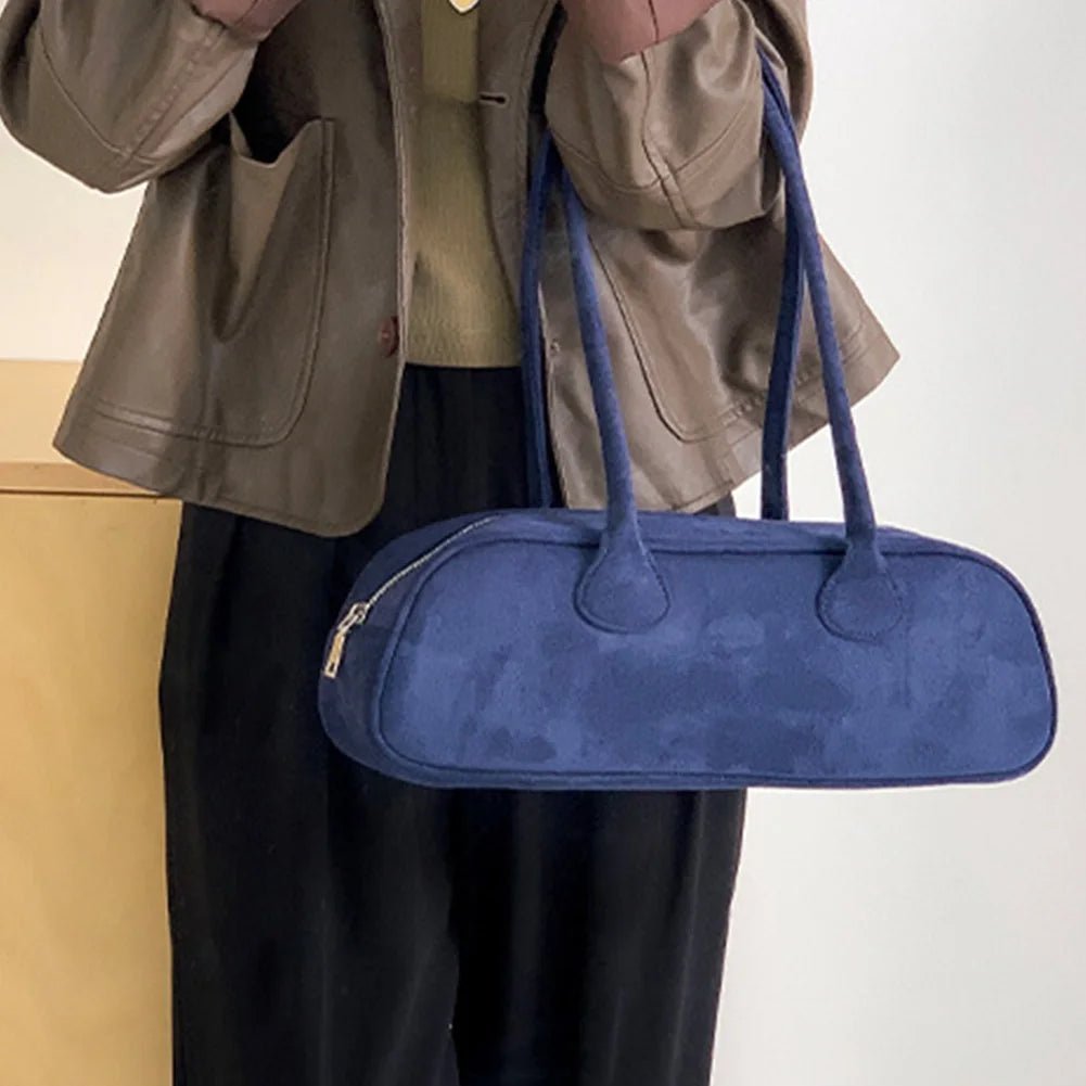 Bolso baguette de ante Pauleen