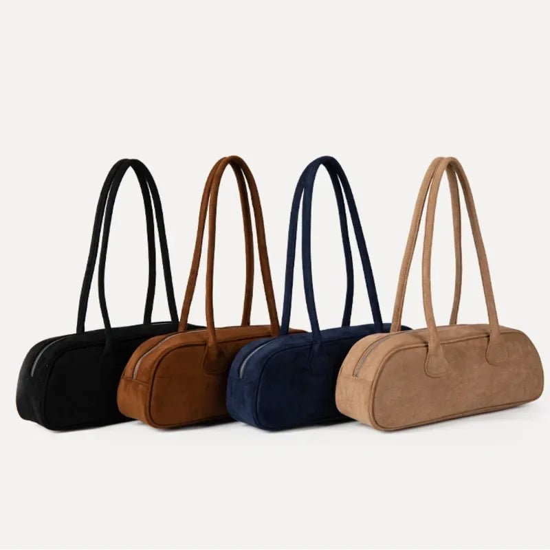 Bolso baguette de ante Pauleen