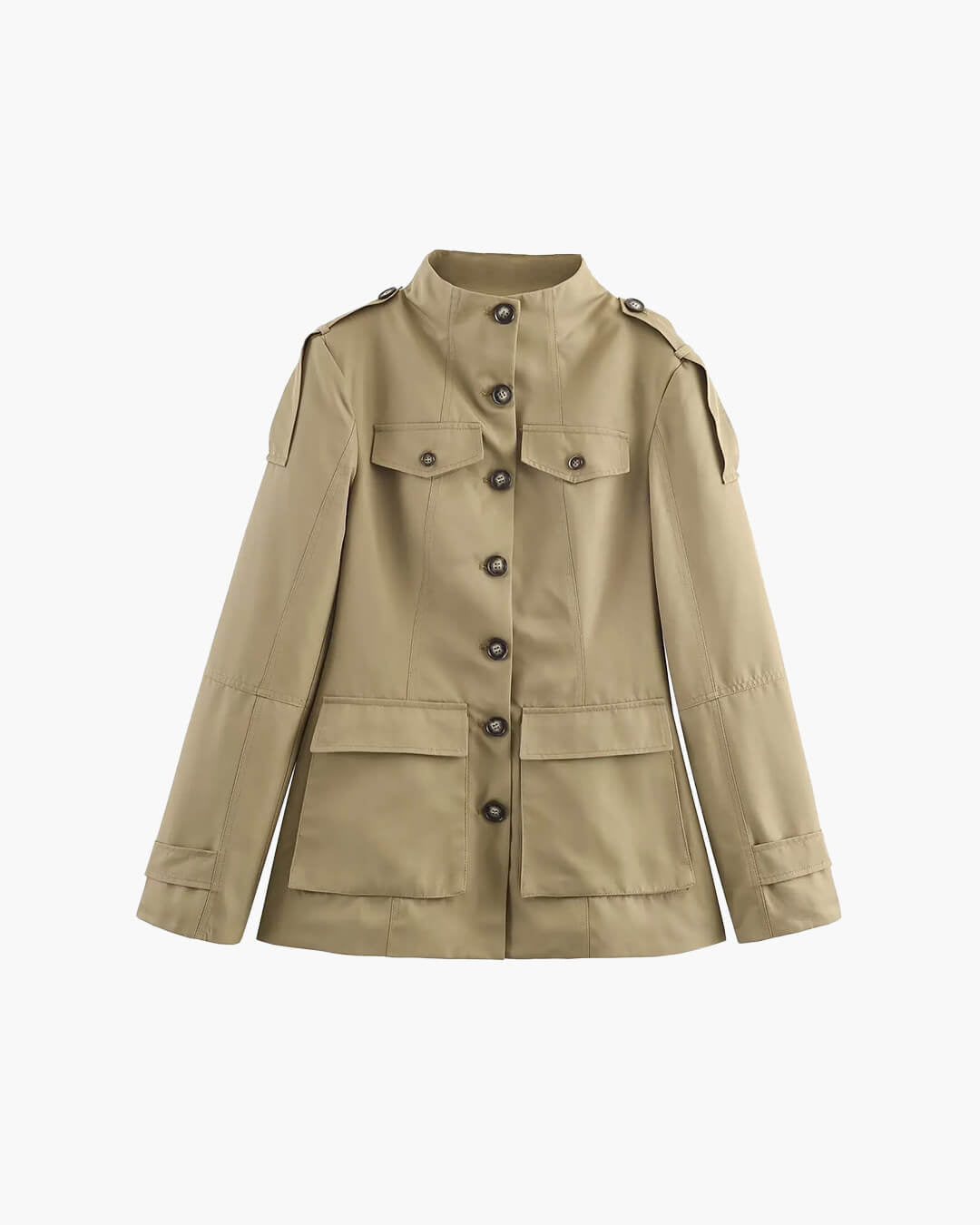 Chaqueta entallada Petunia con cuello alto