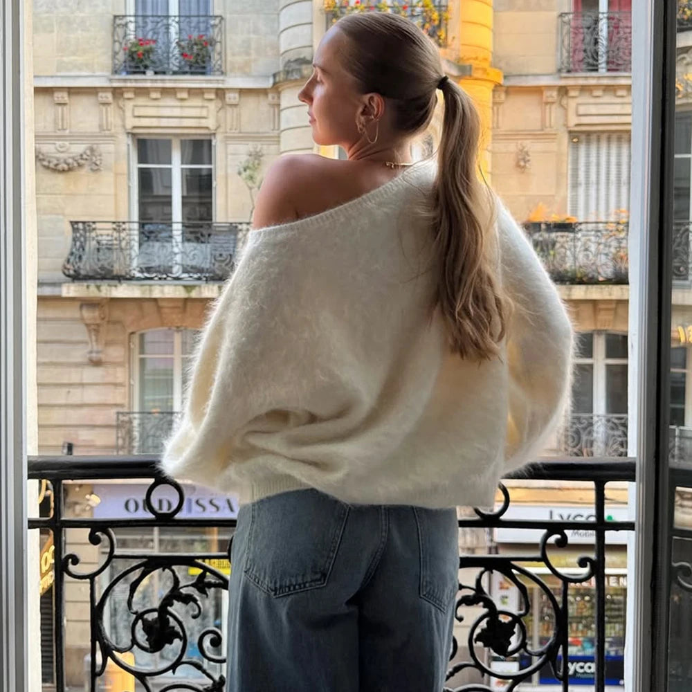 Suéter oversize de felpa