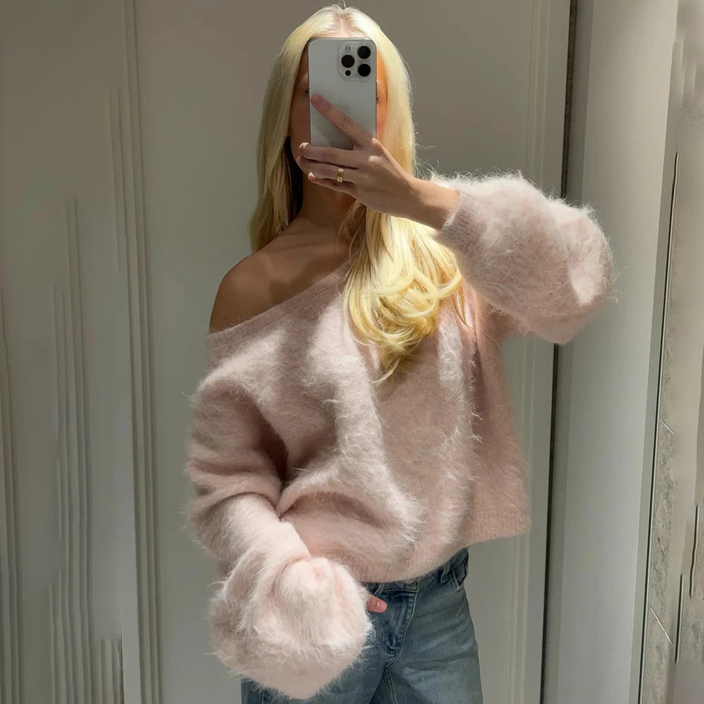 Suéter oversize de felpa