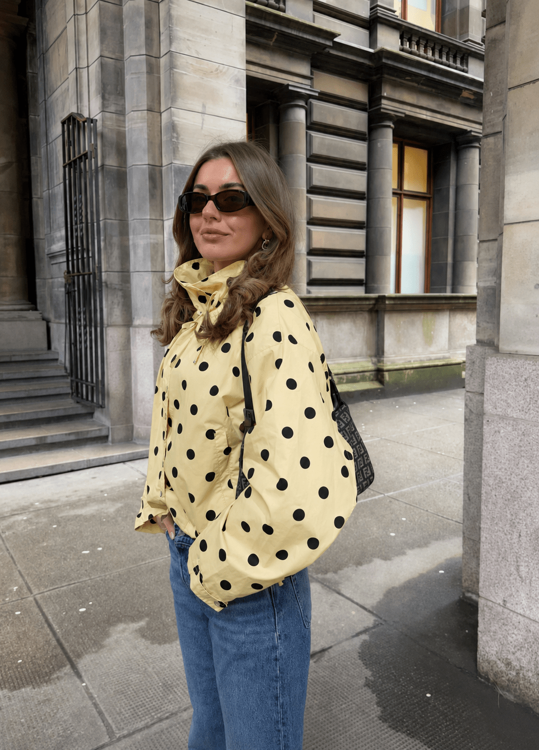 Chaqueta con mangas abullonadas y lunares Presley