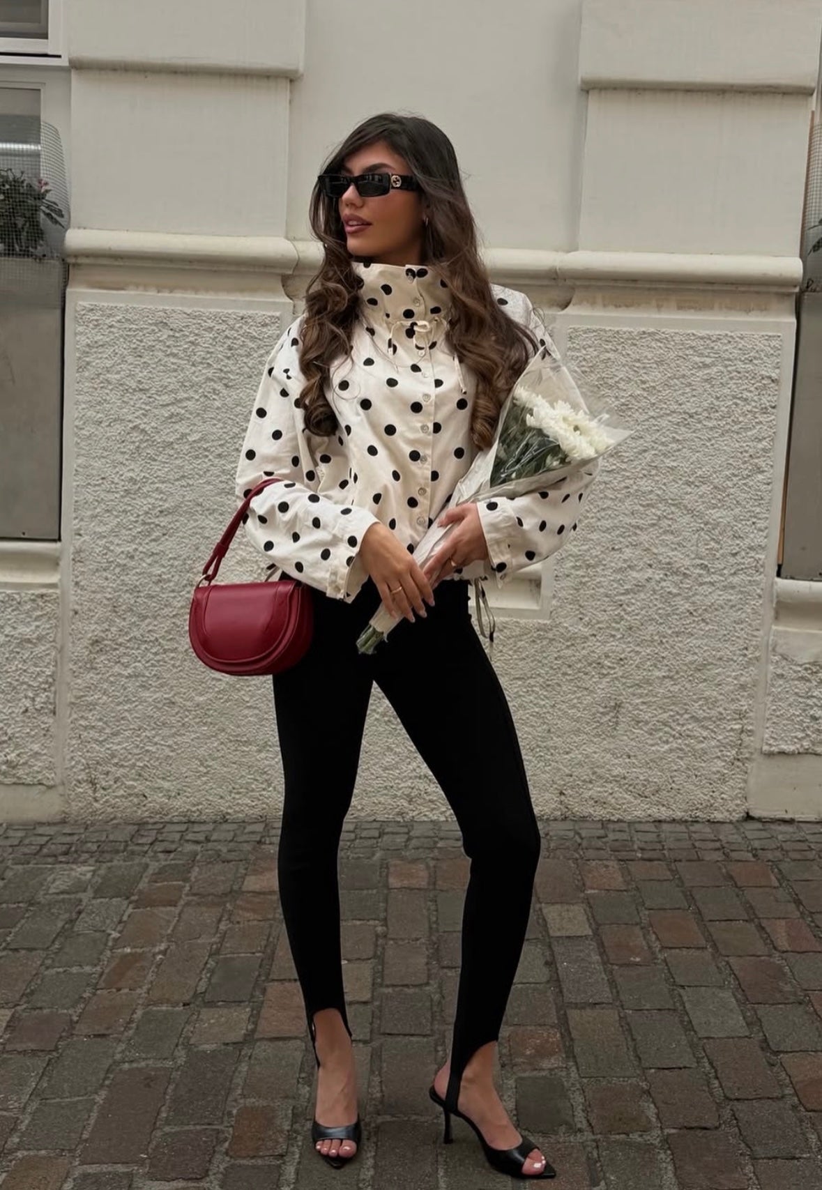 Chaqueta con mangas abullonadas y lunares Presley